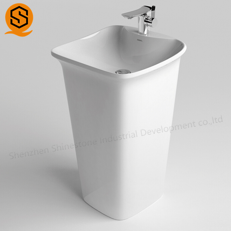 亚克力人造石立柱盆黑色磨砂抗刮耐磨颜色可选